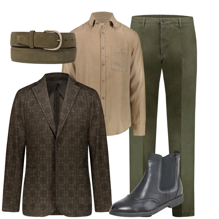 Outfit uomo - La giacca per distinguersi. Stile Trendy per Tutti i giorni. Abbinamento con stivali e stivaletti, giacche, pantaloni, camicie, cinture.