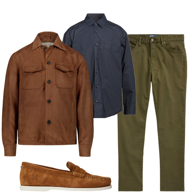 Outfit uomo - City. Stile Urban per Tutti i giorni. Abbinamento con camicie, scarpe stringate, pantaloni chino, giacche.