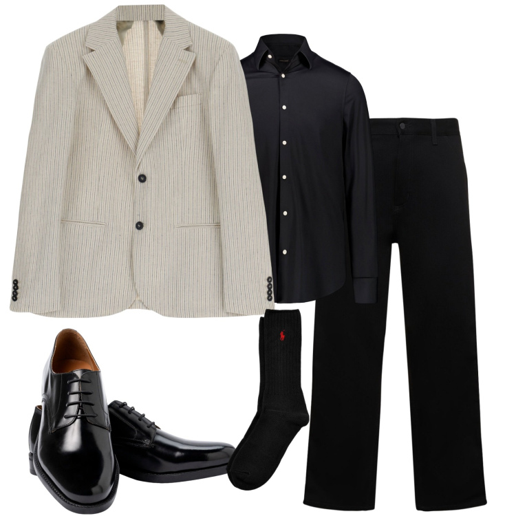 Outfit uomo - City. Stile Urban per Tutti i giorni. Abbinamento con giacche, calzini, jeans, scarpe stringate, camicie.