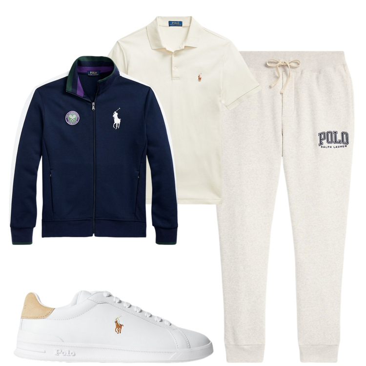 Outfit uomo - Total look #1957705. Stile Casual per Tutti i giorni. Abbinamento con sneakers, giacche, polo, pantaloni.