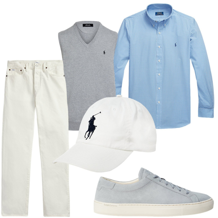 Outfit uomo - Sportivo casual. Stile Casual per Tutti i giorni. Abbinamento con jeans dritti, cappelli, maglieria, camicie, sneakers.