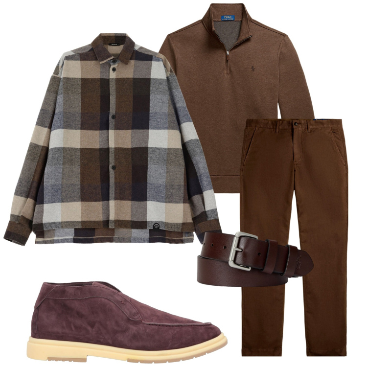 Outfit uomo - New collection. Stile Urban per Tutti i giorni. Abbinamento con stivali e stivaletti, camicie, cinture, pantaloni, pullovers.
