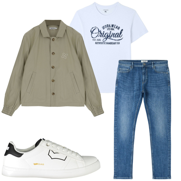 Outfit uomo - Tutti i giorni. Stile Casual per Tutti i giorni. Abbinamento con t-shirt, jeans skinny, giacche, sneakers.