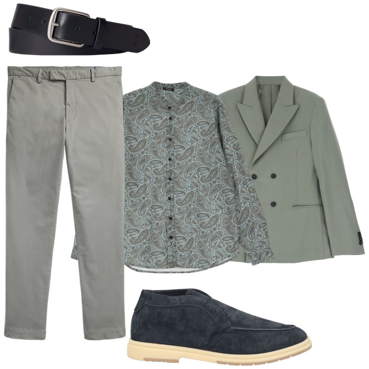 Outfit uomo - Elegante per la cerimonia. Stile Business/Elegante per Cerimonia. Abbinamento con stivali e stivaletti, giacche, camicie, cinture, pantaloni.