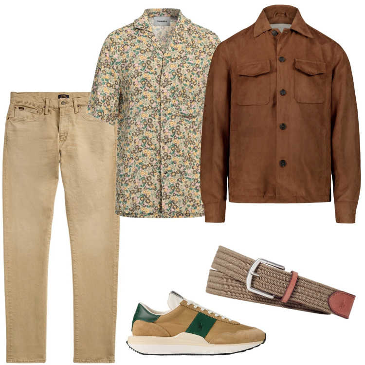 Outfit uomo - Il giubbotto versatile. Stile Trendy per Ufficio. Abbinamento con camicie a manica corta, cinture, jeans, sneakers, giacche.