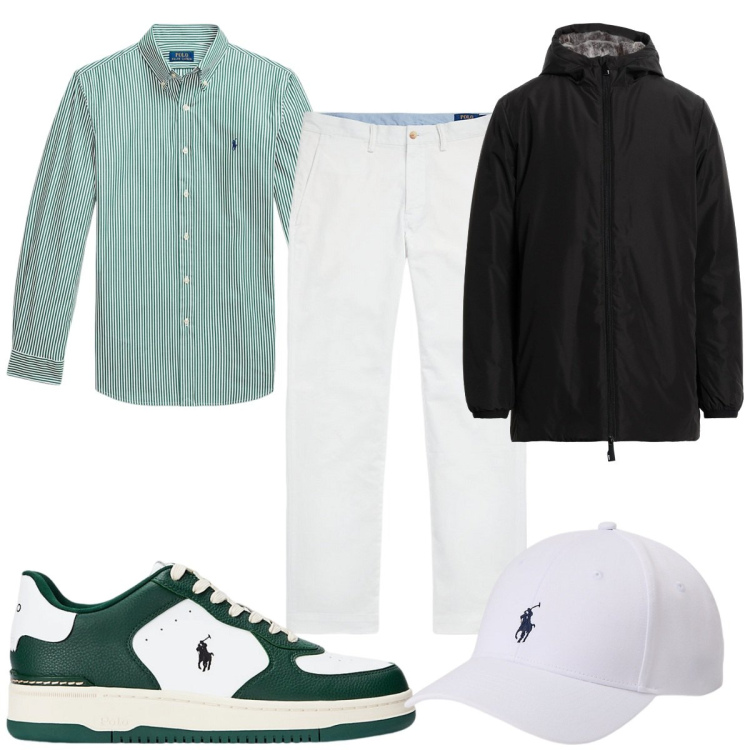 Outfit uomo - Total look #1959899. Stile Casual per Tutti i giorni. Abbinamento con giacche, cappelli, pantaloni, sneakers, camicie.