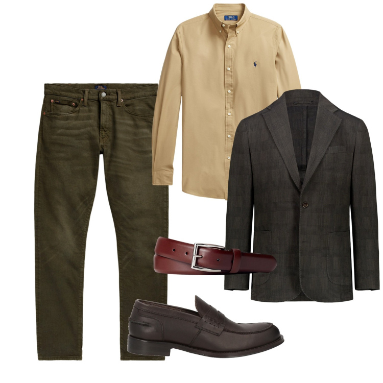 Outfit uomo - Casual di classe. Stile Casual per Tutti i giorni. Abbinamento con scarpe stringate, jeans, camicie, cinture, giacche.