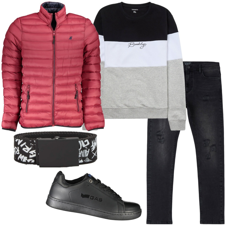 Outfit uomo - Il giubbo ideale per l autunno. Stile Casual per Tutti i giorni. Abbinamento con jeans strappati, cinture, felpe, giacche, sneakers.