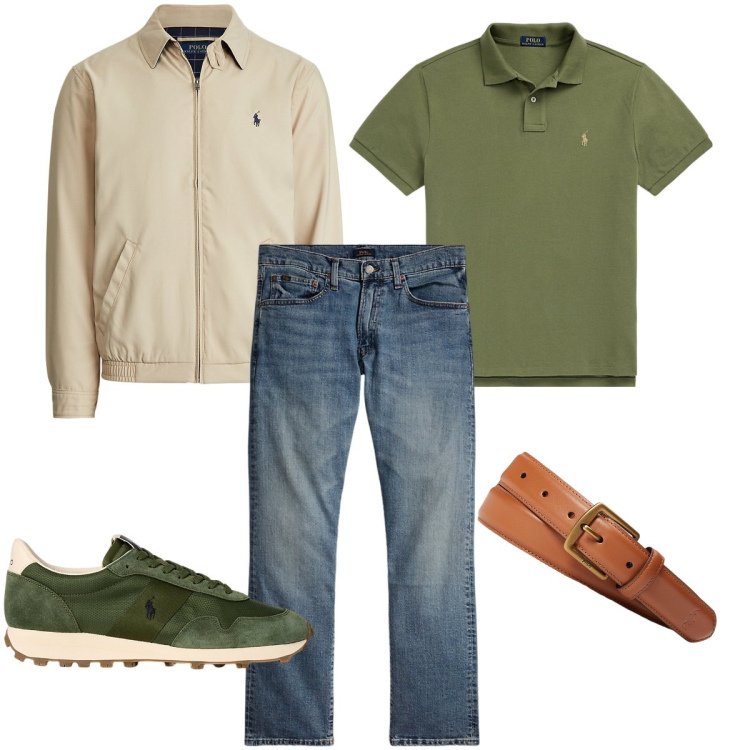 Outfit uomo - Questo è il periodo. Stile Casual per Tutti i giorni. Abbinamento con cinture, polo, jeans dritti, giacche, sneakers.