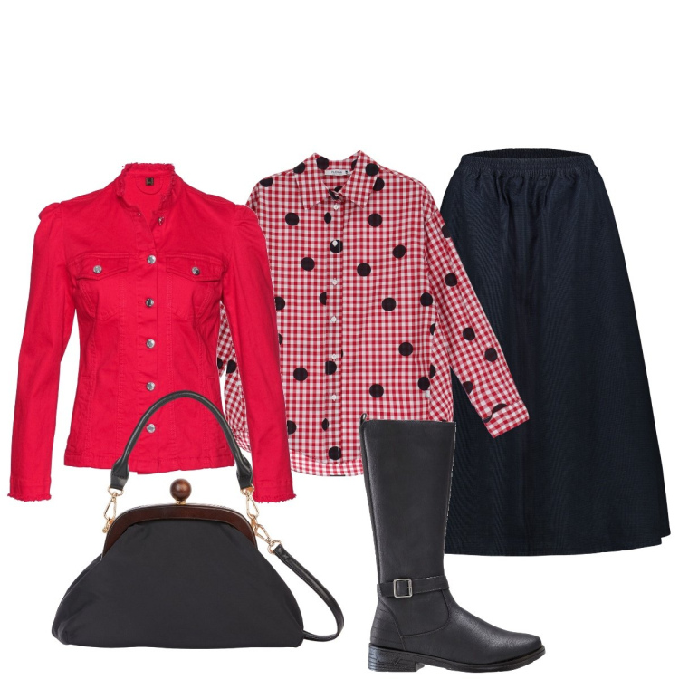 Outfit donna - La borsa vintage. Stile Bon Ton per Ufficio. Abbinamento con stivali, blazer, camicie, gonne, clutch.