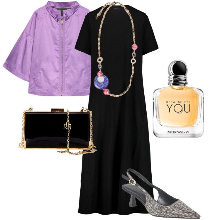 Outfit donna - Le chanel con strass. Stile Bon Ton per Serata fuori. Abbinamento con profumi, décolleté, pochette, blazer, vestiti midi/longuette, ciondoli.