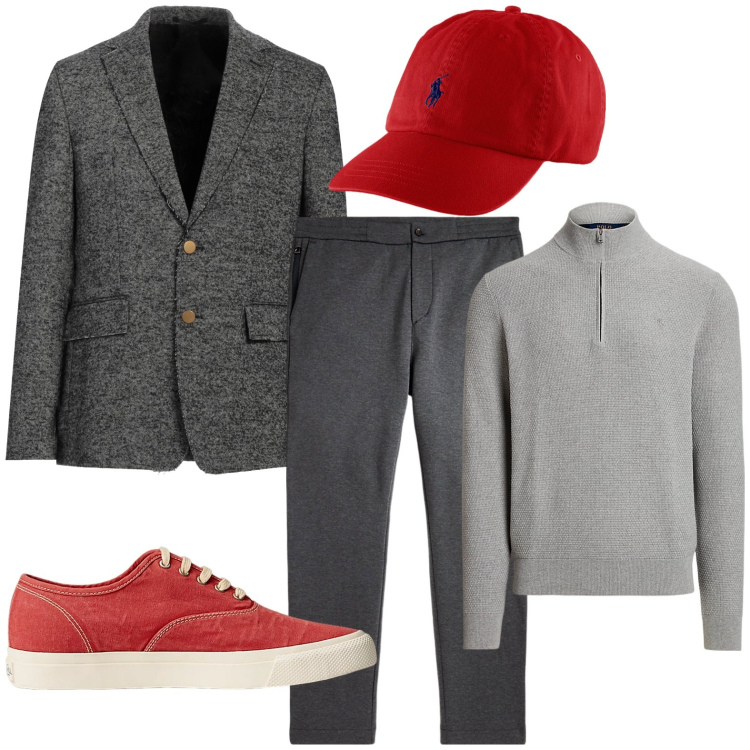 Outfit uomo - Urban street style. Stile Trendy per Tutti i giorni. Abbinamento con giacche, sneakers, cappelli, maglieria, pantaloni.