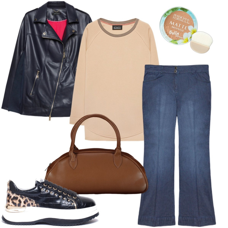 Outfit donna - Il denim morbido. Stile Casual chic per Tutti i giorni. Abbinamento con terre, sneakers, jeans, giacche, felpe, borse a spalla.