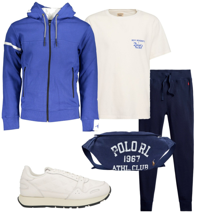 Outfit uomo - Vadooooo. Stile Casual per Sport. Abbinamento con sneakers, pantaloni, borse sportive, felpe con cappuccio, t-shirt.