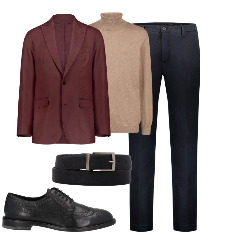 Outfit uomo - Total look #1964533. Stile Trendy per Tutti i giorni. Abbinamento con scarpe stringate, pantaloni, cinture, giacche, maglieria.