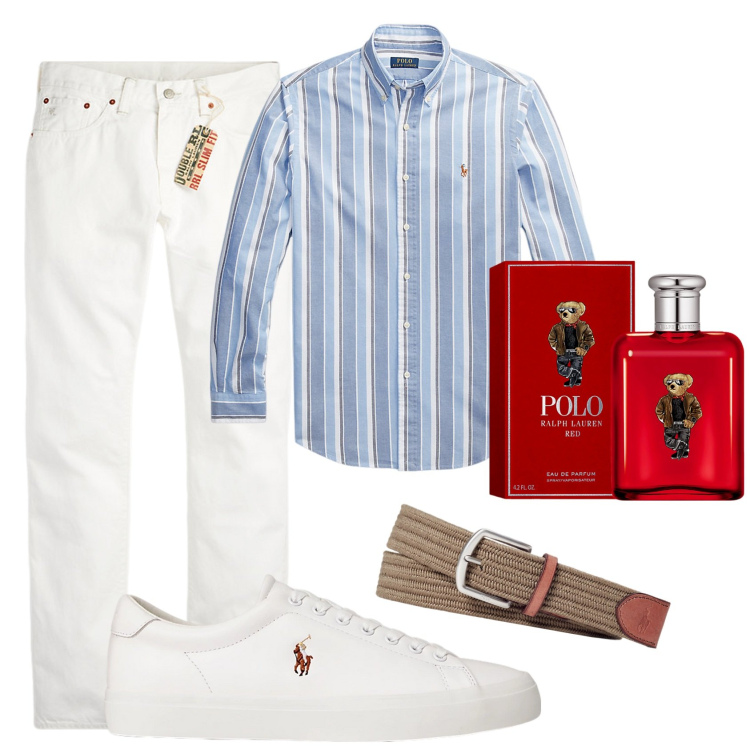 Outfit uomo - Total look Ralph Laurent. Stile Business/Elegante per Tutti i giorni. Abbinamento con cinture, polo, jeans slim fit, camicie, sneakers.