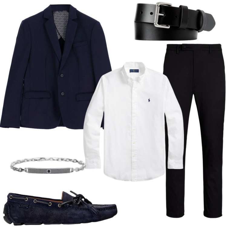 Outfit uomo - you look beautiful tonight. Stile Urban per Serata speciale. Abbinamento con braccialetti, giacche, scarpe stringate, cinture, camicie, pantaloni.