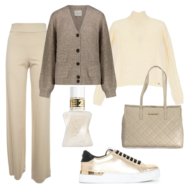 Outfit donna - Total look #1966626. Stile Casual per Tutti i giorni. Abbinamento con smalti, maglieria, sneakers, pantaloni, cardigans, borse a spalla.