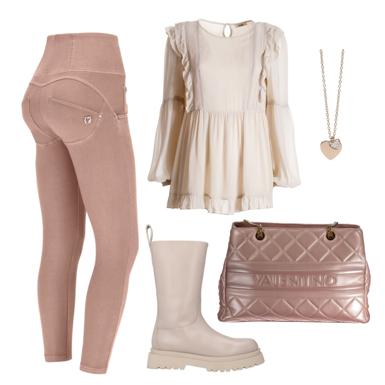 Outfit donna - La blusa Boho. Stile Boho per Scuola/Università. Abbinamento con stivali, ciondoli, bluse, pantaloni skinny, borse a spalla.