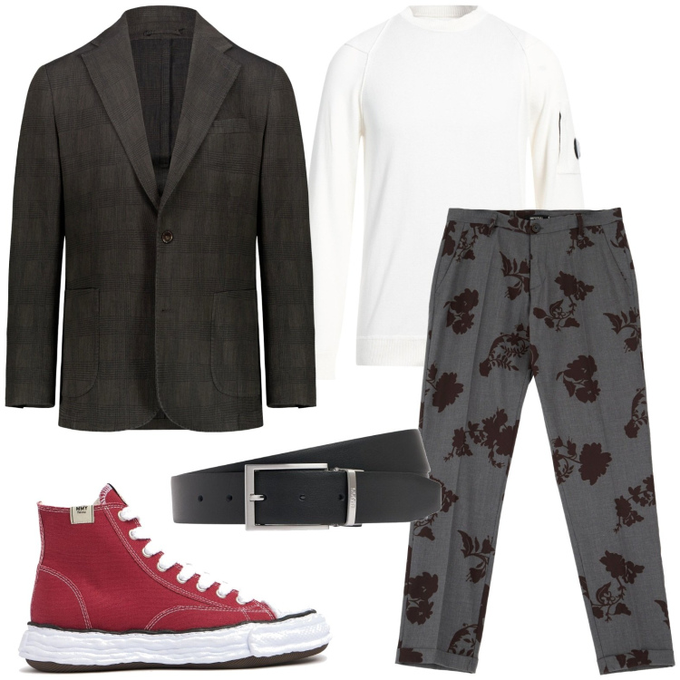 Outfit uomo - Sneakers con giacca. Stile Urban per Tutti i giorni. Abbinamento con pullovers, pantaloni, giacche, sneakers, cinture.