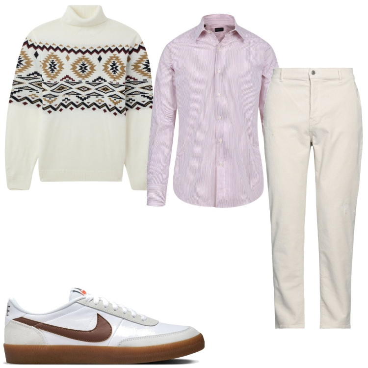 Outfit uomo - Total look #1967395. Stile Casual per Tutti i giorni. Abbinamento con pantaloni, maglieria, sneakers, camicie.