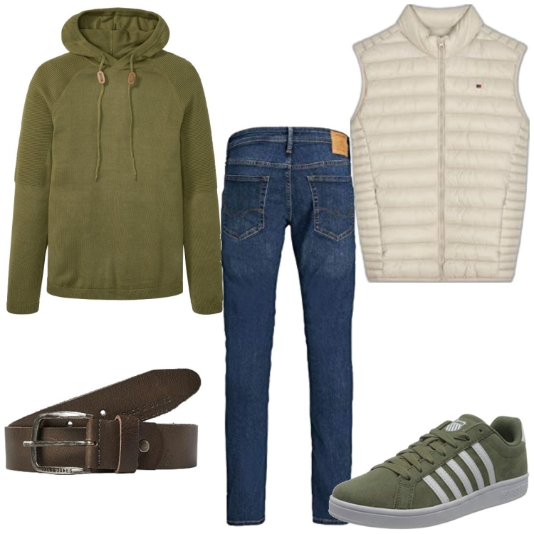 Outfit homme - Tendance #9169. Style Tendance pour Tous les jours. Assortir avec pulls, jeans, vestes, sneakers, ceintures.