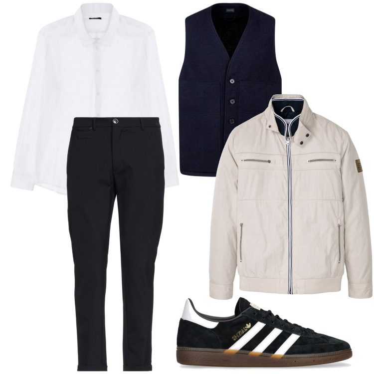 Outfit uomo - Camicia e giacca. Stile Casual per Serata speciale. Abbinamento con giacche, pantaloni, camicie, sneakers, gilet.