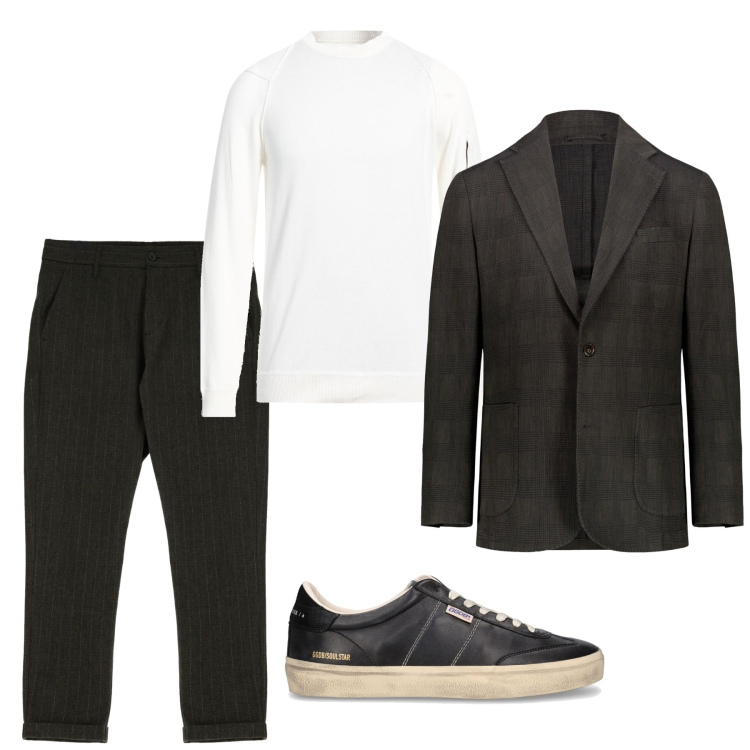 Outfit uomo - Black moka. Stile Trendy per Serata speciale. Abbinamento con pullovers, pantaloni, giacche, sneakers.