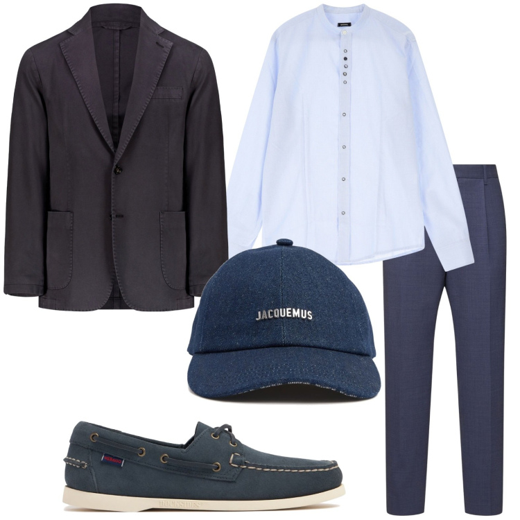 Outfit uomo - Cool. Stile Trendy per Tutti i giorni. Abbinamento con camicie, cappelli, scarpe stringate, pantaloni, giacche.