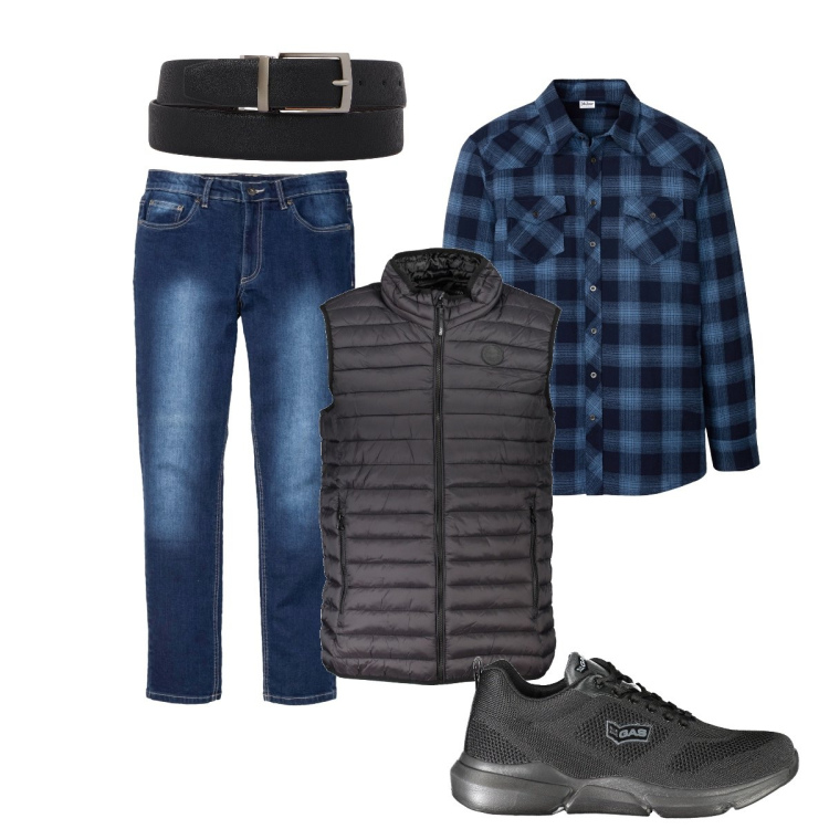 Outfit uomo - Per tutti i giorni. Stile Casual per Tutti i giorni. Abbinamento con camicie, jeans slim fit, giacche, sneakers, cinture.