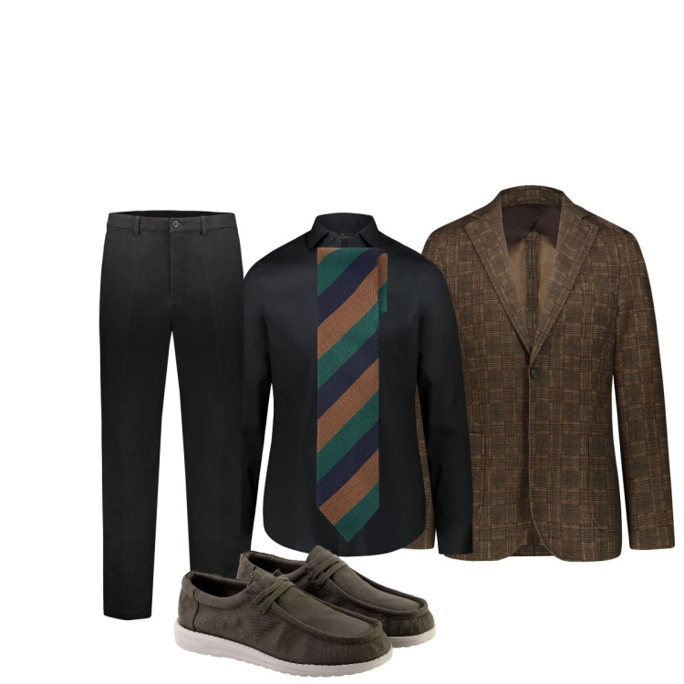 Outfit uomo - Total look #1968953. Stile Trendy per Serata speciale. Abbinamento con giacche, camicie, pantaloni, scarpe stringate, cravatte.