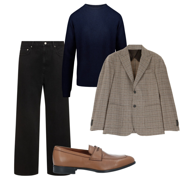 Outfit uomo - Stacchi di colori. Stile Trendy per Tutti i giorni. Abbinamento con scarpe stringate, giacche, maglieria, jeans.