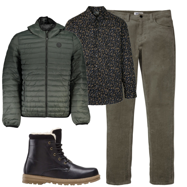 Outfit uomo - Total look #1969170. Stile Urban per Tutti i giorni. Abbinamento con stivali e stivaletti, pantaloni, camicie, giacche.