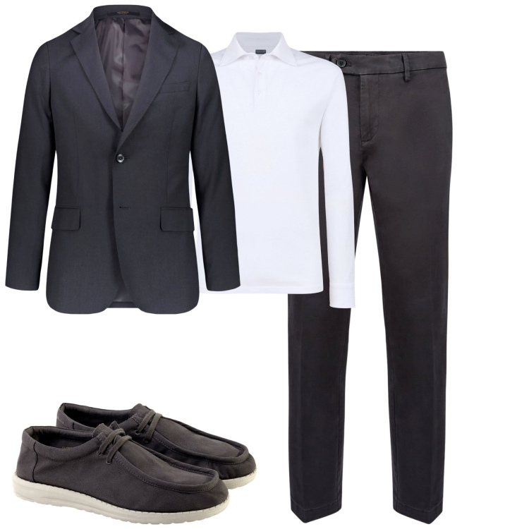 Outfit uomo - Doppelganger. Stile Urban per Tutti i giorni. Abbinamento con pantaloni chino, scarpe stringate, giacche, polo.