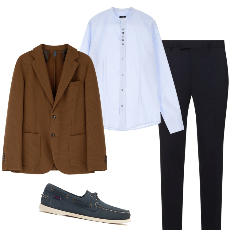 Outfit uomo - Total look #1969414. Stile Business/Elegante per Serata speciale. Abbinamento con camicie, giacche, pantaloni, scarpe stringate.