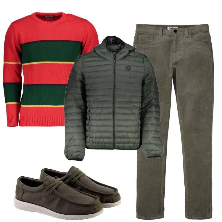 Outfit uomo - Total look #1969539. Stile Urban per Tutti i giorni. Abbinamento con pantaloni, maglieria, giacche, scarpe stringate.