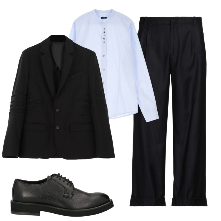 Outfit uomo - Total look #1969555. Stile Trendy per Tutti i giorni. Abbinamento con pantaloni, scarpe stringate, camicie, giacche.