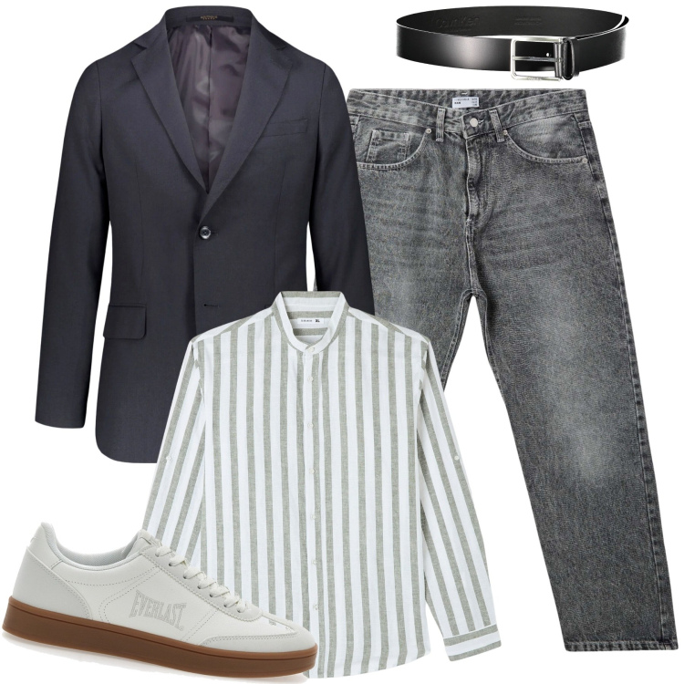 Outfit uomo - City. Stile Urban per Tutti i giorni. Abbinamento con camicie, jeans, sneakers, giacche, cinture.