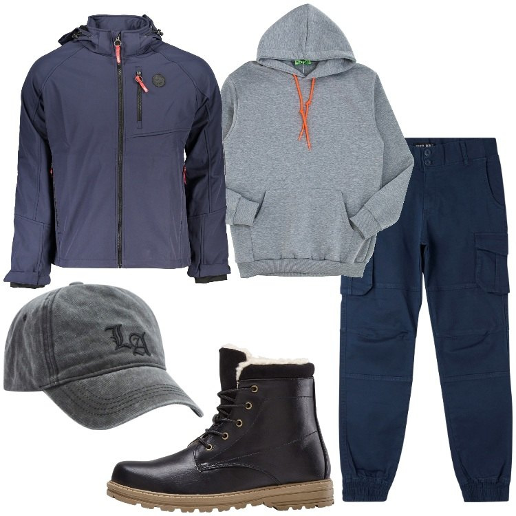 Outfit uomo - Pantaloni cargo. Stile Trendy per Tutti i giorni. Abbinamento con stivali e stivaletti, pantaloni cargo, cappelli, felpe con cappuccio, giacche sportive.