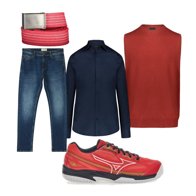 Outfit uomo - Dopo l’ufficio gli amici. Stile Trendy per Tutti i giorni. Abbinamento con jeans skinny, gilet, camicie, sneakers, cinture.