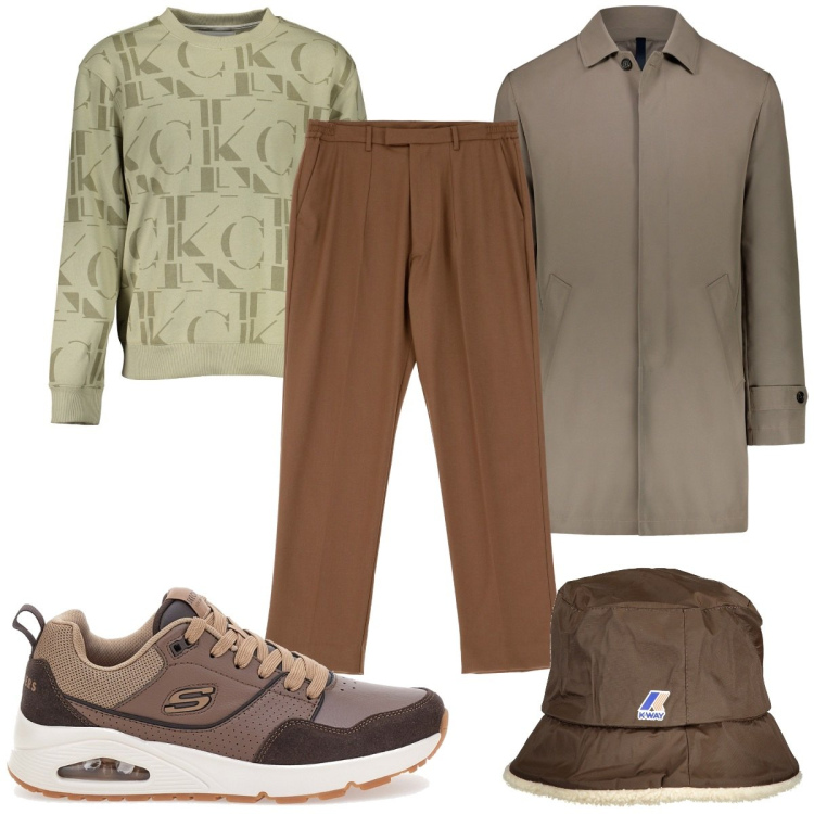 Outfit uomo - Total look #1973073. Stile Casual per Tutti i giorni. Abbinamento con pantaloni, sneakers, giacche, felpe, cappelli.