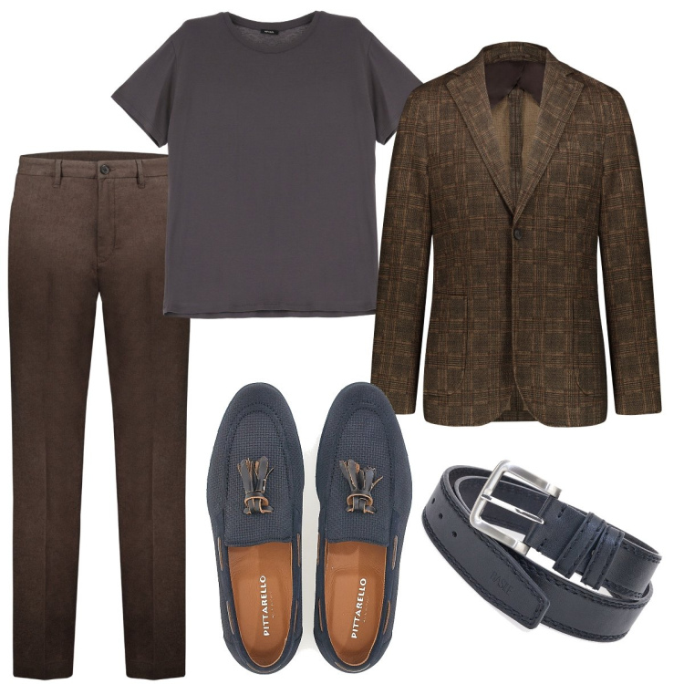 Outfit uomo - I giusti abbinamenti. Stile Business/Elegante per Cerimonia. Abbinamento con t-shirt, pantaloni, giacche, scarpe stringate, cinture.