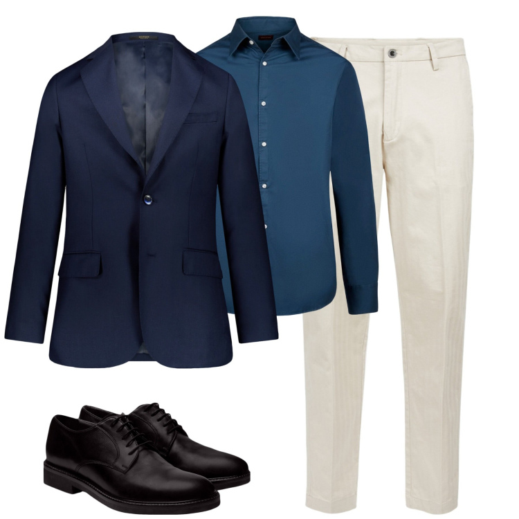 Outfit uomo - Total look #1973504. Stile Urban per Tutti i giorni. Abbinamento con scarpe stringate, pantaloni, giacche, camicie.
