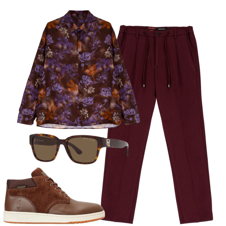 Outfit uomo - City. Stile Trendy per Tutti i giorni. Abbinamento con camicie, pantaloni, occhiali da sole, stivali.