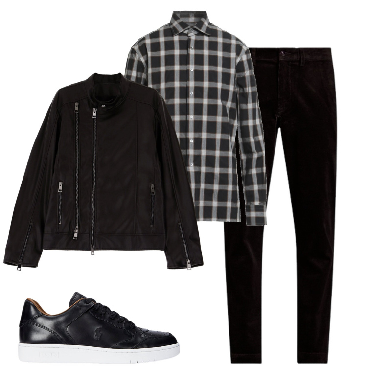 Outfit uomo - Total look #1973586. Stile Urban per Tutti i giorni. Abbinamento con camicie, giacche, pantaloni, sneakers.
