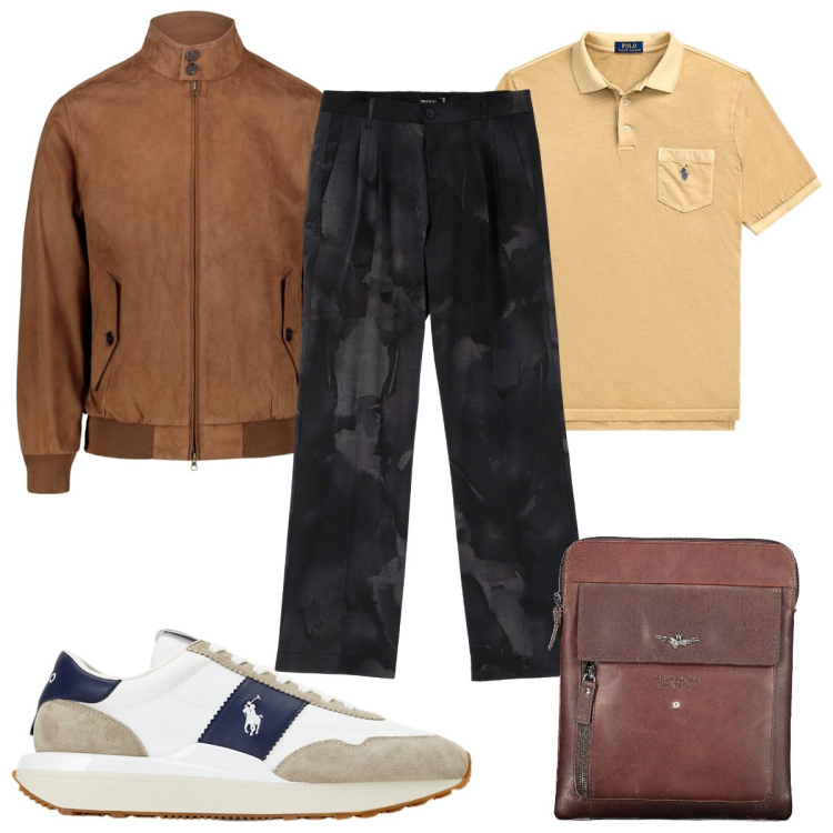 Outfit uomo - Total look #1974511. Stile Casual per Tutti i giorni. Abbinamento con pantaloni, sneakers, polo, portafogli, giacche.