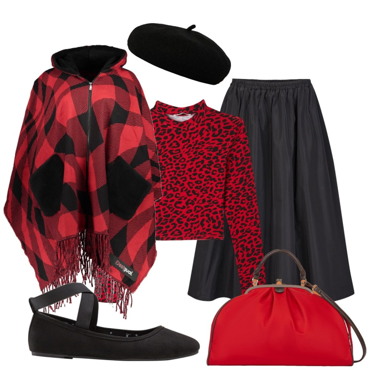 Outfit donna - Il basco copricapo che fa tendenza. Stile Preppy per Tutti i giorni. Abbinamento con ballerine, t-shirt, cappotti, gonne lunghe, borse a spalla, cappelli e berretti.
