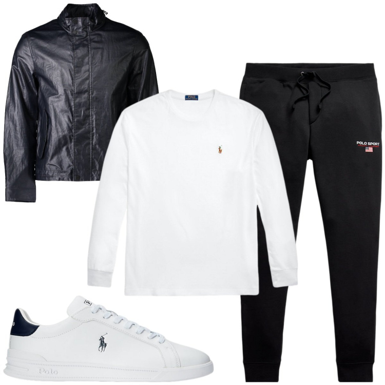 Outfit uomo - Autunno. Stile Casual per Tutti i giorni. Abbinamento con t-shirt, sneakers, pantaloni, giacche.