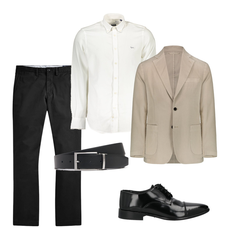 Outfit uomo - Cena aziendale. Stile Business/Elegante per Serata speciale. Abbinamento con scarpe stringate, pantaloni, giacche, cinture, camicie.
