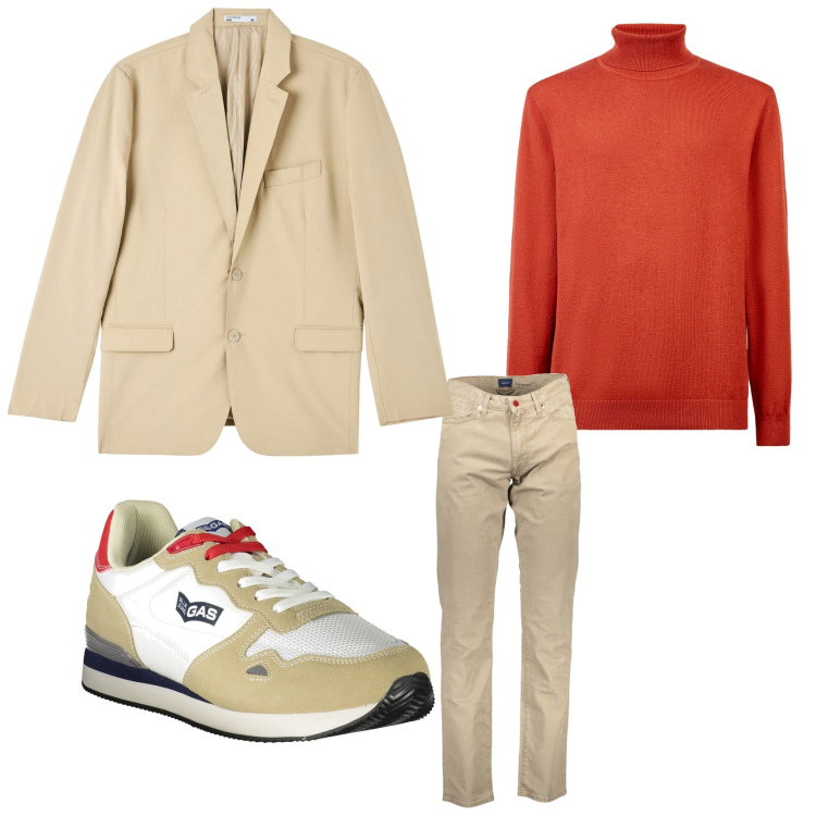 Outfit uomo - Happy hour. Stile Business/Elegante per Tutti i giorni. Abbinamento con giacche, maglieria, pantaloni, sneakers.